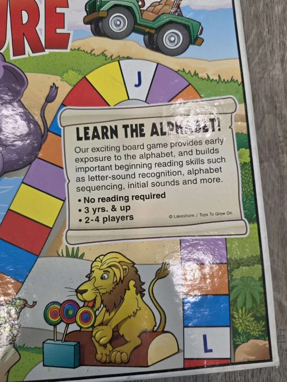 Alphabet Adventure Board Game By Lakeshore For Kids Ages 3+ Learn Letters